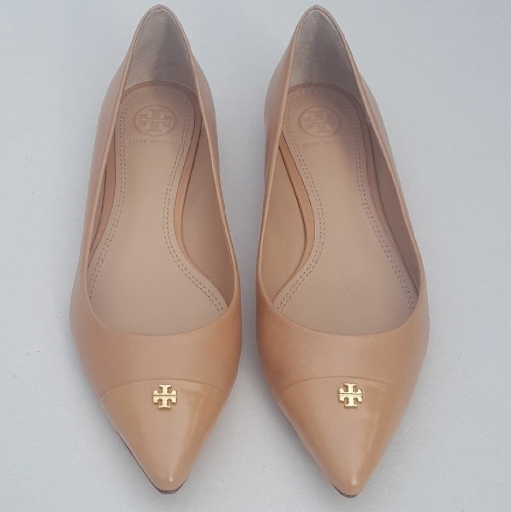 NWT Tory Burch Leather Fairford Pointed Toe Flats